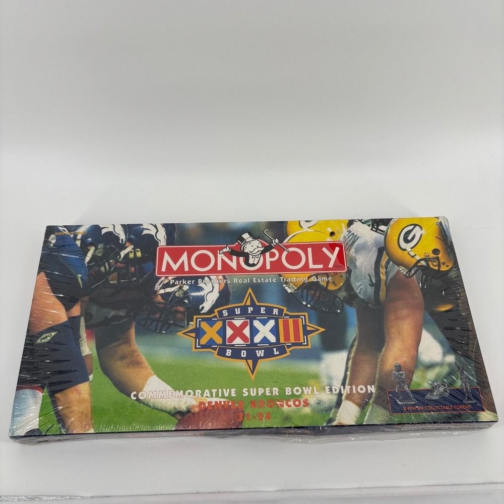 Monopoly Super Bowl XXXII Commemorative Edition Denver‎ Broncos New Sealed 1998